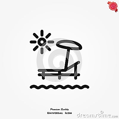 Resort icon vector Stock Photo