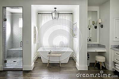 Resort mansion bathroom spa Stock Photo