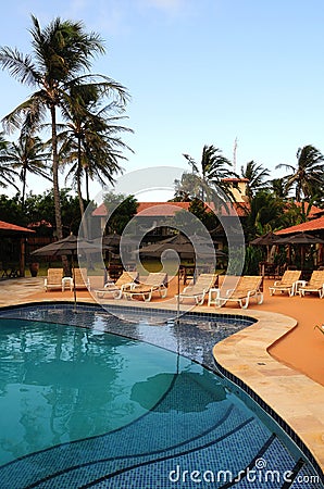 Resort pool Stock Photo
