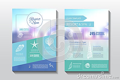 Resort and spa flyer Vector Illustration