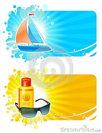 Resort & travel frames Vector Illustration