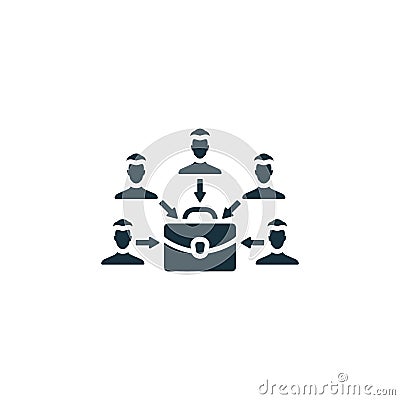 Resource mobilization icon. Monochrome simple sign from charity and non-profit collection. Resource mobilization icon Vector Illustration