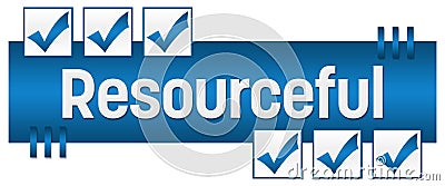 Resourceful Blue Squares Box Tick Marks Stock Photo