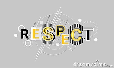 Respect And Appreciation Web Banner Abstract Template Background Vector Illustration