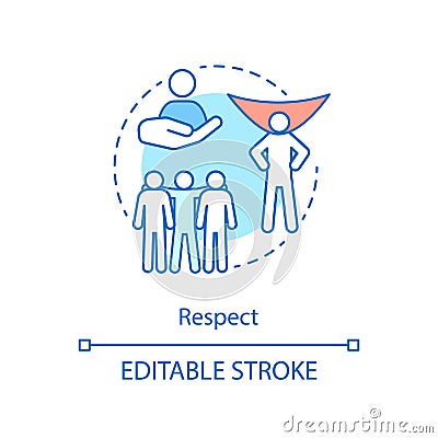 Respect concept icon Vector Illustration