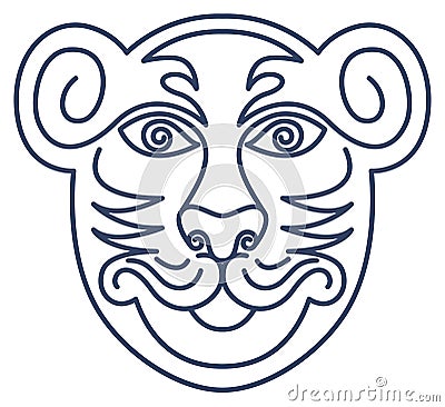Respect Tiger Mask Vector Illustration