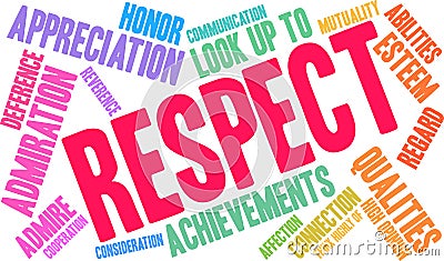 Respect Word Cloud Vector Illustration