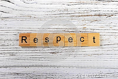 RESPECT word made with wooden blocks concept Stock Photo