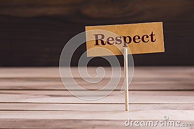 Respect word sign Stock Photo