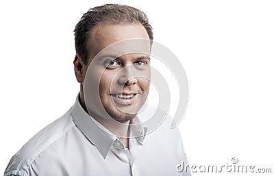 respectable man in a white shirt Stock Photo