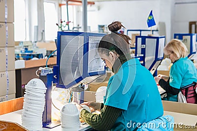 Respirator design and manufacturing factory Editorial Stock Photo