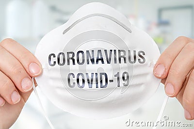 Respirator mask - Coronavirus COVID, MERS, SARS concept Stock Photo