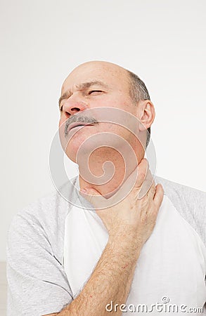 Respiratory disease in older age Stock Photo