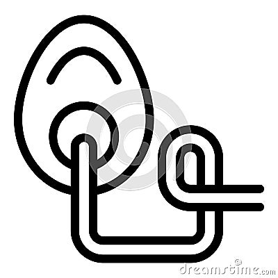Respiratory force mask icon outline vector. Medical oxygen Stock Photo