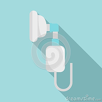 Respiratory mask anesthesia icon, flat style Vector Illustration