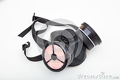 Respiratory protection mask on white background Stock Photo