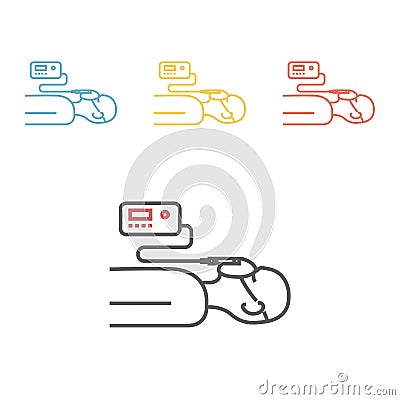 Respiratory ventilation Vector Illustration