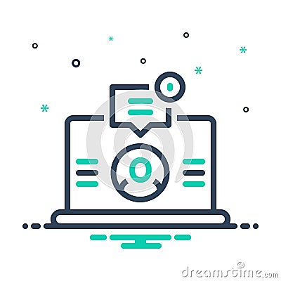 Mix icon for Respond, response and reaction Vector Illustration