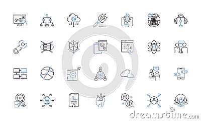 Response line icons collection. Feedback, Reaction, Behavior, Answer, Reply, Return, Acknowledgment vector and linear Vector Illustration