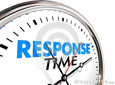 Response Time Clock Fast Speed Service Attention Stock Photo