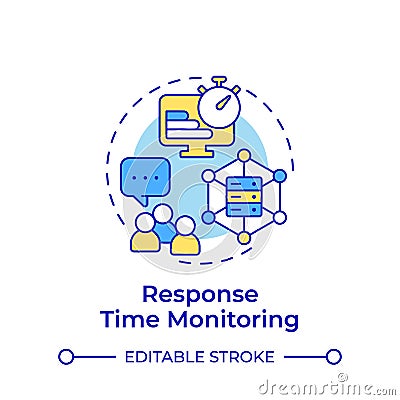 Response time monitoring multi color concept icon Vector Illustration