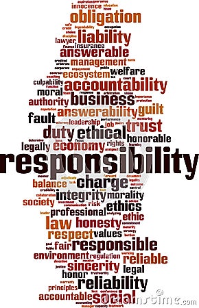 Responsibility word cloud Vector Illustration