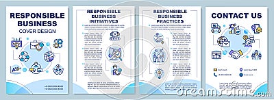 Responsible business brochure template Vector Illustration