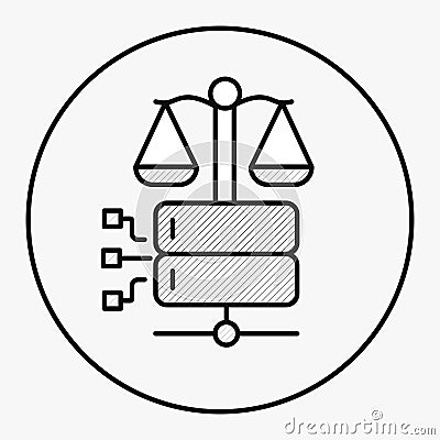 Responsible data icon, Ethical data practices icon, Data Transparency icon, Data governance icon. Stock Photo