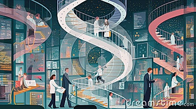 Responsible use of genetic information: Pictures capture the need for responsible practices and policies concerning the handling Stock Photo