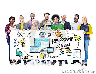 Responsive Design Internet Web Online People Banner Concept Stock Photo