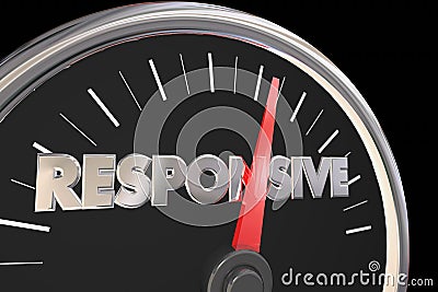 Responsive Speedometer Fast Service Attention Stock Photo