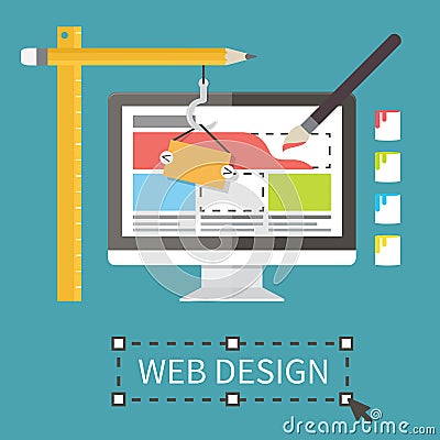 Responsive web design, application development and Vector Illustration