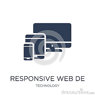 Responsive Web Design icon. Trendy flat vector Responsive Web De Vector Illustration