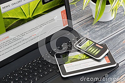 Responsive web design Stock Photo