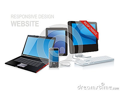 Responsive website design Stock Photo