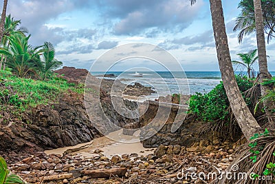 Rest area at the Havaizinho beach Itacare Stock Photo