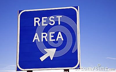 Rest area sign Stock Photo