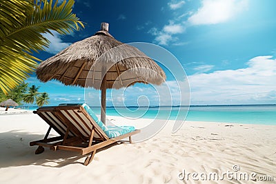 Rest on the beach in the sun-drenched tropics Stock Photo