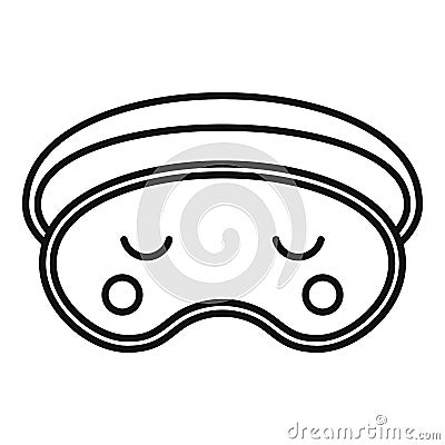 Rest sleeping mask icon, outline style Vector Illustration