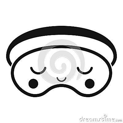 Rest sleeping mask icon, simple style Vector Illustration
