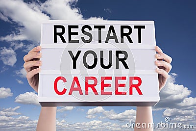 Restart or reset your career with human resources consultancy business concept Stock Photo