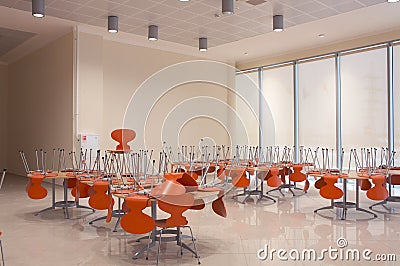 Restaurant of business centre Stock Photo