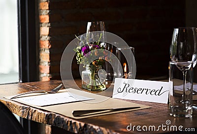 Restaurant Chilling Out Classy Lifestyle Reserved Concept Stock Photo