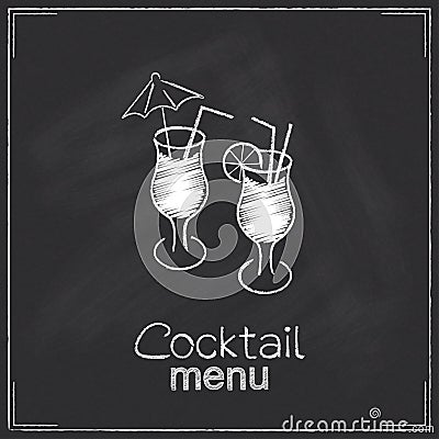 Restaurant cocktail menu design Vector Illustration
