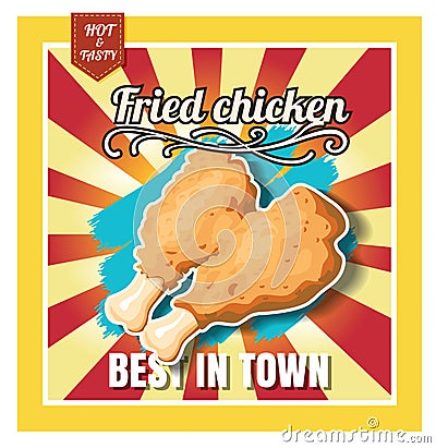 Restaurant Fast Foods menu fried chicken on beautiful background Stock Photo