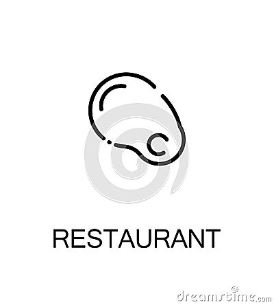 Restaurant flat icon Vector Illustration