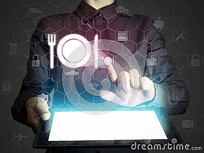 Restaurant icon Stock Photo