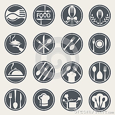 Restaurant icon set Vector Illustration