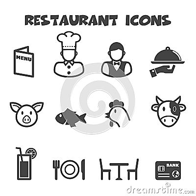 Restaurant icons Vector Illustration