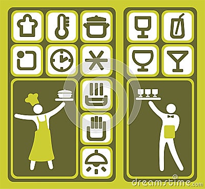 Restaurant icons set Vector Illustration